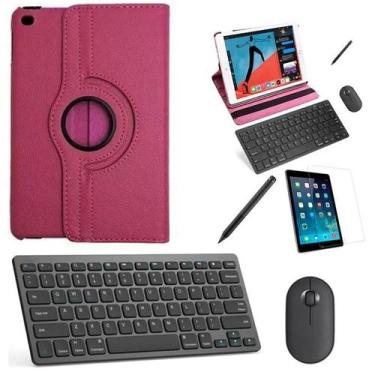 Imagem de Capa 360 Rosa Teclado, Mouse, Pel, Can Stylus iPad 7 10.2 - BD Net Col