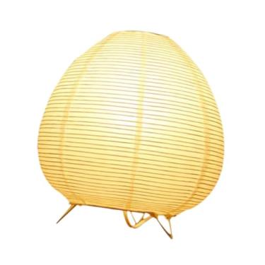 Imagem de Baoblaze Luminária de mesa japonesa, luminária de mesa pequena, portátil e estilosa, iluminação ambiente, de papel para de cabeceira, loja doméstica