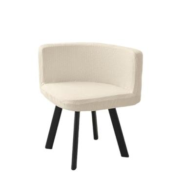 Imagem de Capa para cadeira triangular de 1/2/4/6 peças, com encosto curvo, para cadeira de jantar, assento baixo, para escritório, hotel, decoração de casa (2 peças/bege)