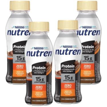 Imagem de Kit Nutren Protein Sabor Chocolate Com 4 Unidades De 260ml Cada - NEST