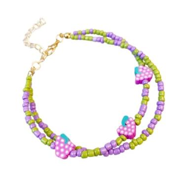 Imagem de Kysin Chiys Pulseiras de contas coloridas de argila de fruta, pulseira de elos com contas de disco de surfista, amizade, elástico, boêmio, joias, berloques para mulheres, homens, verão, praia