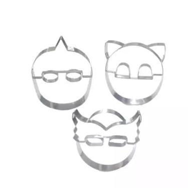 Imagem de Kit De Cortadores PJ Masks em aço inox artigos para confeitaria