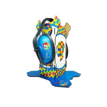 Imagem de Abafador Ruído P/ Autistas C/ Suporte Decorativo Mdf 24X22Cm - Coleção