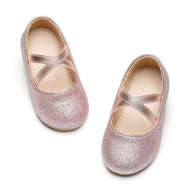 Imagem de Otter MOMO Sapatilhas para meninas/meninas, bailarina, sapatilhas, sem cadarço, para festas escolares, D737-rosa, 21