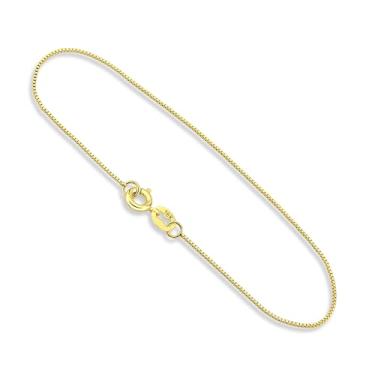 Imagem de Pulseira Masculina Banhada a Ouro 18k Veneziana 1mm Fina Discreta Dourada