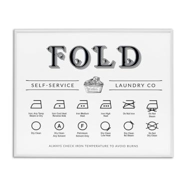 Imagem de Stupell Industries Quadro de símbolos de dobra e ferro com moldura branca giclée design de arte por Lettered and Lined, 28 x 35 cm