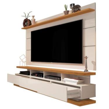 Imagem de CONJUNTO DE RACK BANCADA + PAINEL ARE NEW 1.80m OFF WHITE / NATURE PAR