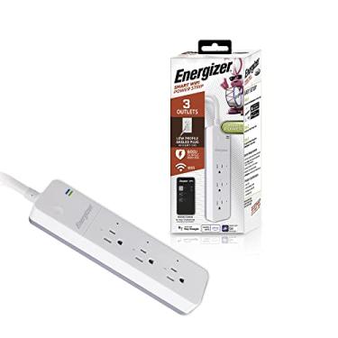 Imagem de Energizer Connect Smart Wi-Fi 3 Tomadas, 600 Joules, acesso remoto/agendas personalizadas com aplicativo, compatível com Alexa/Siri/Google Assistant, conecte à configuração Wi-Fi existente
