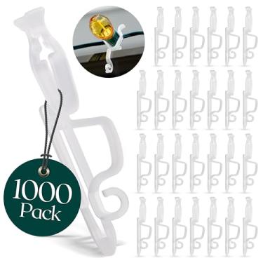 Imagem de Luna Cabide de luz de Natal – clipe tudo-em-um, calha universal e telha, pacote com 1000, use com mini luzes C9, C7 e LED