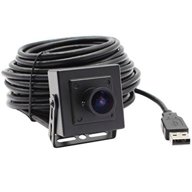 Imagem de ELP Câmera USB olho de peixe 170 graus 960p câmera de PC grande angular com pouca luz webcam para computador Raspberry Pi Mini UVC USB2.0 Lightburn câmera 0.01lux USB de segurança industrial aberta CV