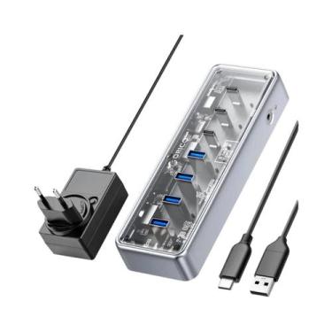 Imagem de Hub USB 3.2 Gen 2 Metálico De Alta Velocidade Com 7 Portas Para MacBoo