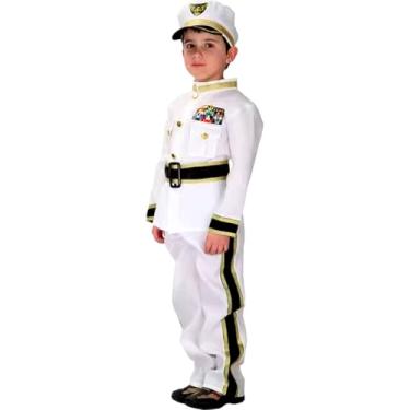 Imagem de Fantasia de Marinheiro Infantil Completo Quepe, Cinto (G)