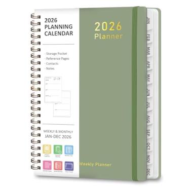 Imagem de Agenda 2026, calendário semanal e mensal agenda acadêmica, janeiro de 2026 a dezembro de 2026, agenda de planejamento para acessórios de mesa e material escolar - A5 (15 x 21 cm)