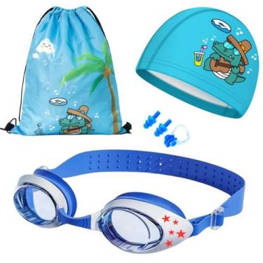 Imagem de Kit Hero Band Óculos Natação com Bolsa Touca Estojo T1, Jacaré 6