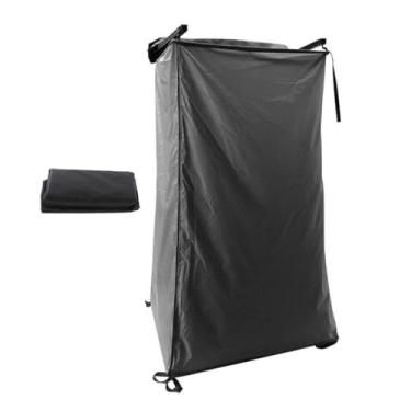 Imagem de kowaku Tenda de chuveiro lateral para veículo, abrigo de privacidade, camping, vestiário portátil, banheiro para SUV, trailer, caminhão, porta traseira, Preto