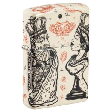 Imagem de Zippo Isqueiro de bolso fosco Checkmate Design 540