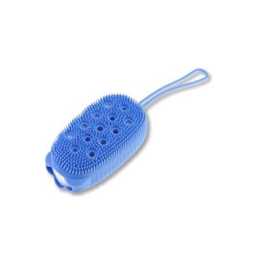 Imagem de Esponja de Banho de Silicone com Porta Sabão – Massageadora Antibacteriana, Limpeza Profunda e Relaxamento Diário
