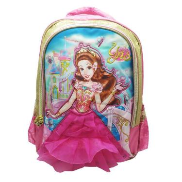 Imagem de Mochila Infantil Escolar Feminina Princesa Yris Rosa Grande