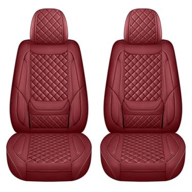 Imagem de hoozoom Capas de assento dianteiras para carros capas de assento de couro respirável à prova d'água protetores de assento ajuste universal para a maioria dos carros automotivos SUV caminhões van