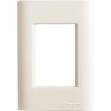 Imagem de Placa 3 Postos 4x2 Tramontina Giz Branca Soft Touch sem Suporte