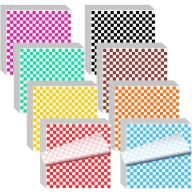 Imagem de Papel de embrulho para sanduíches Futreo Checkered 800 folhas 30x30cm 