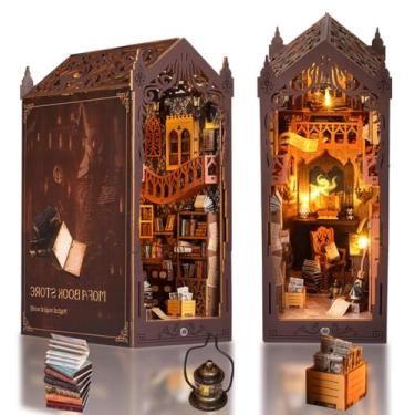 Imagem de Kit DIY Book Nook Kit, Miniatura de Casa de Bonecas com Luz, Quebra-Cabeça de Madeira 3D Decoração de Estante para Adultos, Dia das Mães, Loja de Magia