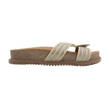 Imagem de Tamanco Feminino Beira Rio 8523.121 Natural/Cristal/Bege