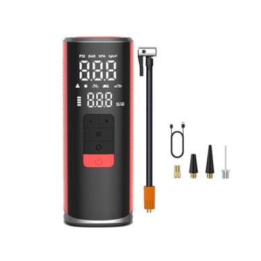 Imagem de predolo Bomba de Ar para Pneus de Carro com Desligamento Automático para Pneus de Bicicleta E Scooter, Vermelho