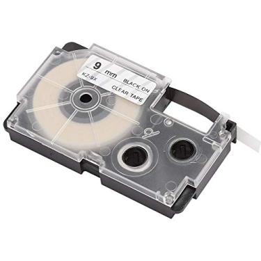 Imagem de RiToEasysports Cartucho de Fita Durável de 9 Mm para Fabricantes de Etiquetas Impressora: Fita de Substituição para KL -780/8800, Adequado para Rotulagem de Livros e Cabo (Preto em fundo transparente)