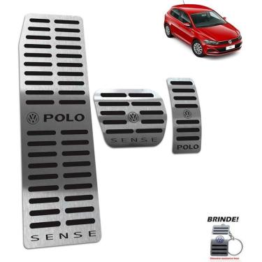 Imagem de Descanso + Pedaleira Automático Preto Polo Sense Aço inox