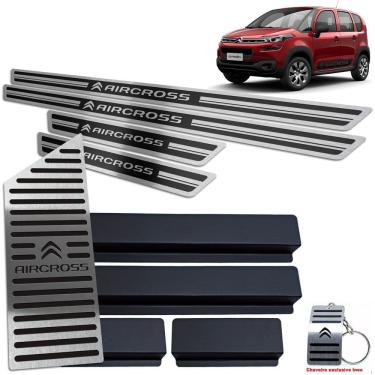 Imagem de Soleira Com Descanso Aço Inox Aircross 2017 A 2020 Preto