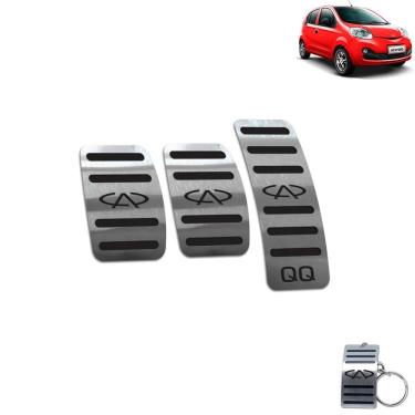 Imagem de Pedaleira Chery Qq Manual 2015 Até 2020 Aço Inox Preto