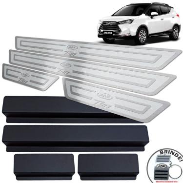 Imagem de Soleira De Porta Em Aço Inox Jac T50 Prata Alto Relevo