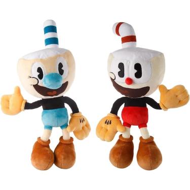 Imagem de O Cuphead Show Cuphead & Mugman 2pk Plush 15&quot; Série de Bonecas