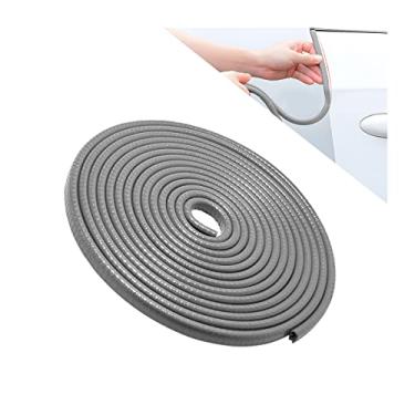 Imagem de Protetores de borda para porta de carro, 10 pés de vedação de borracha em forma de U, protetor de porta automotivo sem cola necessária, acessórios de proteção de borda de porta de carro universais para a maioria dos carros, acessórios de carro (cinza/10FT)