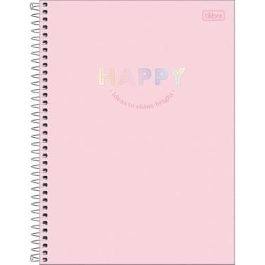 Imagem de Tilibra - Caderno Espiral Capa Dura Universitário Connect 10 Matérias Happy 160 Folhas - Rosa 2025