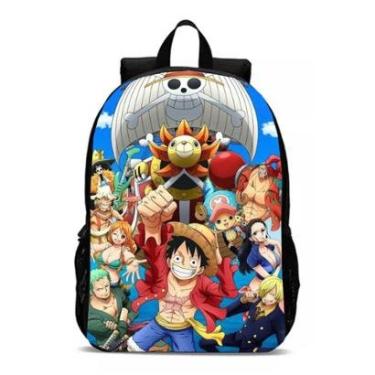 Imagem de Mochila Meninos Bolsa Luffy e Seus Amigos Modelo Anime Escolar Novidade-Unissex