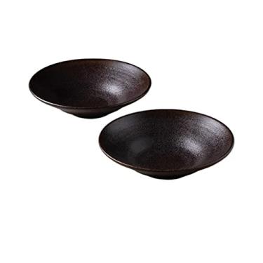 Imagem de URGDWEKJY Tigela de salada retrô tigela de sobremesa de cerâmica tigela de grão premium tigela de sopa de ramen tigela de arroz delicada tigela de frutas compatível com micro-ondas e lava-louças (B)