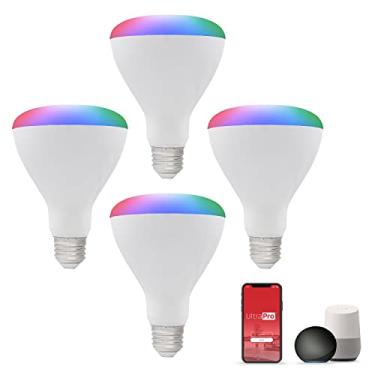 Imagem de UltraPro Lâmpada inteligente LED Wi-Fi, BR30, equivalente a 65 W, RGB, mudança de cor, branco ajustável 2700K - 6500K, regulável, roteador de 2,4 GHz necessário, ritmo circadiano, aplicativo fácil de