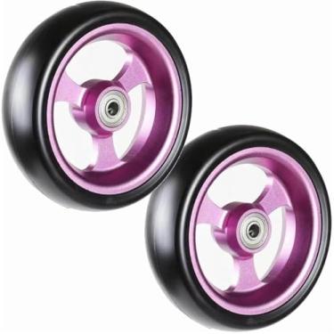 Imagem de Rodízio De Cadeira De Rodas 4 Polegadas 5 Polegadas Rodas Dianteiras De Cadeira De Rodas Esportivas Rodas Dianteiras De Substituição De Cadeira De Rodas Rodas Dianteiras, Purple, 5 inch