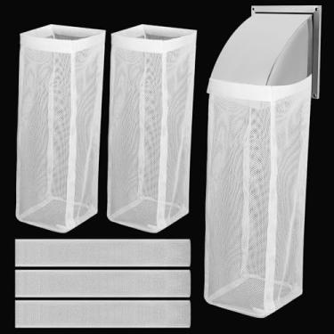 Imagem de 2 peças de armadilha de fiapos de ventilação para secador, saco de fiapos para ventilação externa, armadilha de fiapos de ventilação interna, capa para secador de poeira, coletor de fiapos para