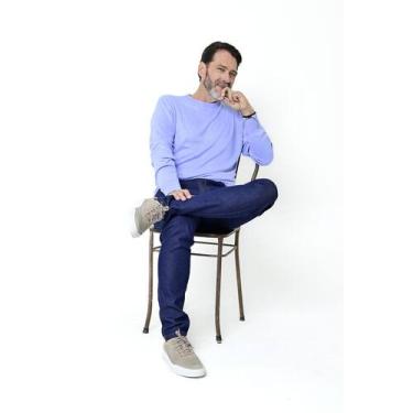 Imagem de Suéter Masculino Gola Careca Camisaria Colombo, Azul claro, M