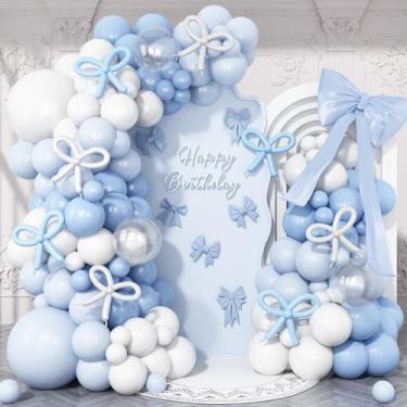 Imagem de Kit Balloon Arch BTZO Dusty Blue Baby Blue White Latex