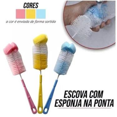 Imagem de Escova esponja para Lavar Garrafinhas Água/Mamadeiras/copos - Tip Top