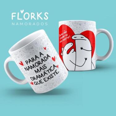 Imagem de Xicara de porcelana 325ml dia dos namorados flork ref0077 - casa fé