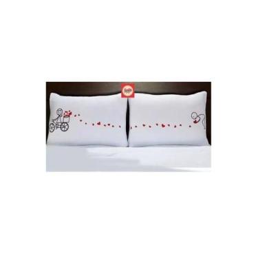 Imagem de Kit Fronha Personalizada Casal Nome Bicicleta - Gama Acessórios