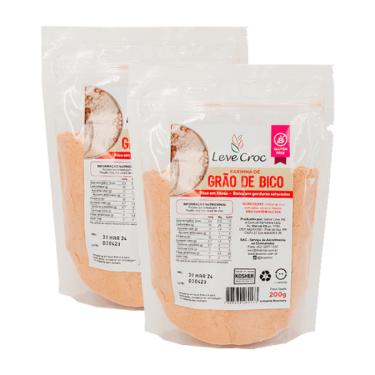 Imagem de Kit 2X: Farinha de Grão de Bico Sem Glúten Leve Crock 200g