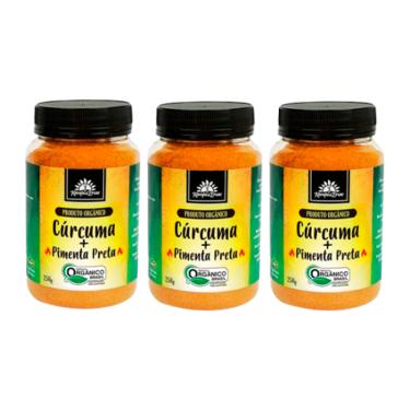 Imagem de Kit 3X: Cúrcuma com Pimenta Preta Orgânico Kampo de Ervas 250g