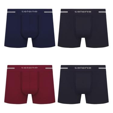 Imagem de Kit 4 Cuecas Selene Boxer Sem Costura Masculina