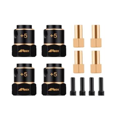 Imagem de NMNRC 4pcs Brass Wheel Hex hub +5mm Extenders Compatible with 1/18 TRX4M High Trail TRX-4M Upgrades Part